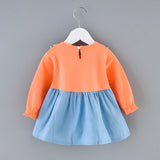 Baby Girl Outfit Bowknot Stitching Suspenders Sweet Dress 2 Pcs 1-4Y