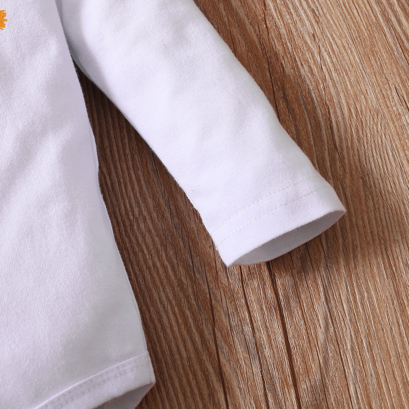 0-18M Halloween Baby Girls Pumpkin Letter Printing Long Sleeve 2 Pcs Sets