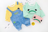 Baby Mädchen Jungen Kleidung Sets Gestreifte Jeans 2Pcs Outfit 1-4 Jahre