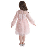 Girls Wedding Lace Long Sleeve Fairy Banquet Autumn Elegant Princess Dresses