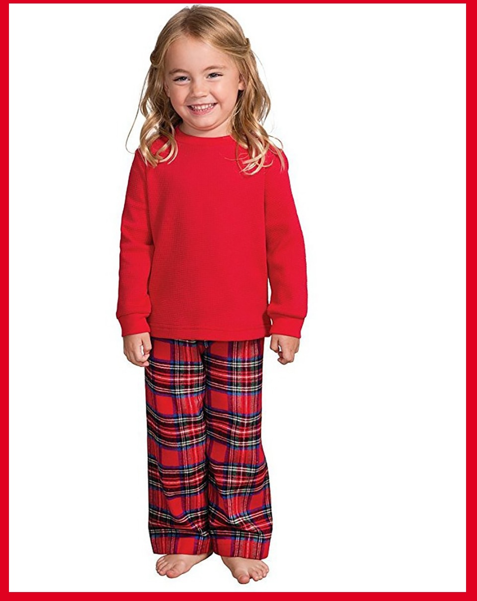 Christmas Family Matching Pajamas Red Nightwear Family Look
