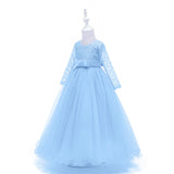 Girl Dresses Luxury Party First Communion Bow Ribbon Princess Dresses 3-12 Years