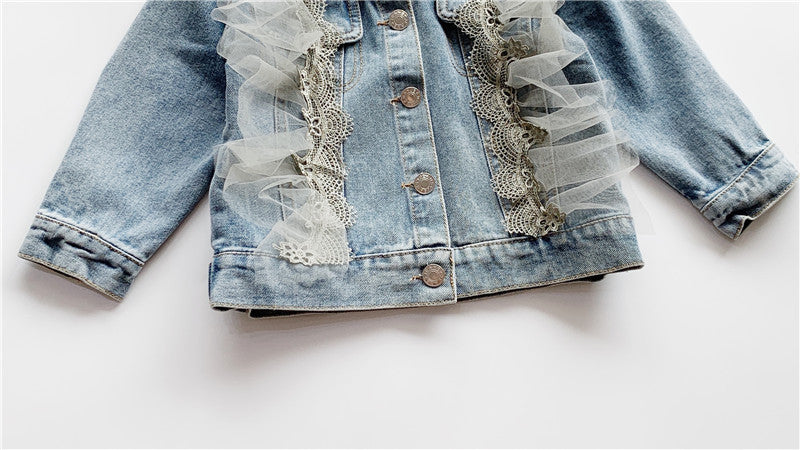 Girls Long Sleeve Denim Coat Jackets Autumn New Arrival 1-7 Years