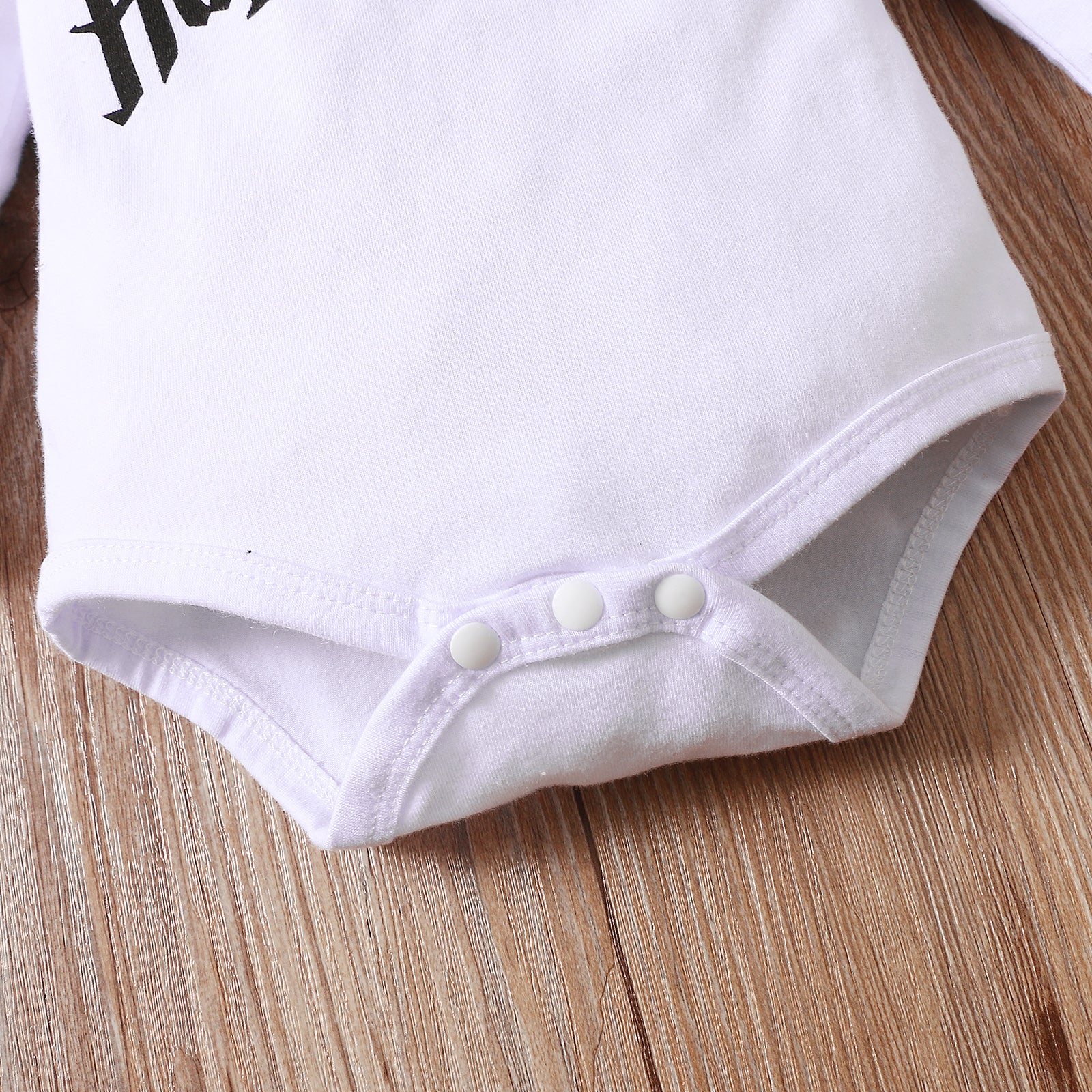 0-18M Halloween Baby Girls Pumpkin Letter Printing Long Sleeve 2 Pcs Sets