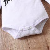 0-18M Halloween Baby Girls Pumpkin Letter Printing Long Sleeve 2 Pcs Sets