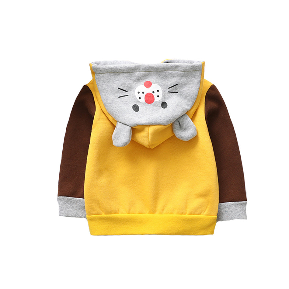 Kid Baby Girl Bunny Zipper Dinosaur Cartoon Coat
