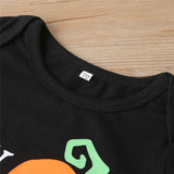 0-24M Halloween Newborn Baby Boys Black Batwing Sleeve Romper