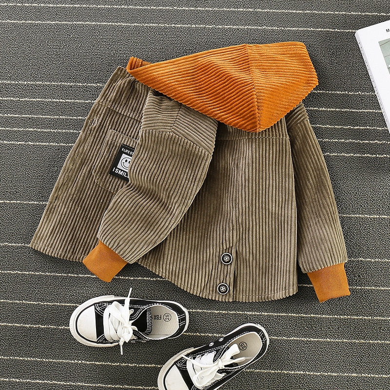 Spring Autumn Kid Baby Girl Corduroy Coats