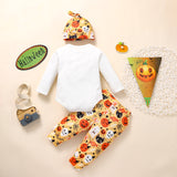 0-18M Babies Halloween Pattern Long Sleeve 3 Pcs Sets