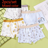 Kid Boys Boxer Underpants Panties Cozy Cartoon Underwear 2pcs/set