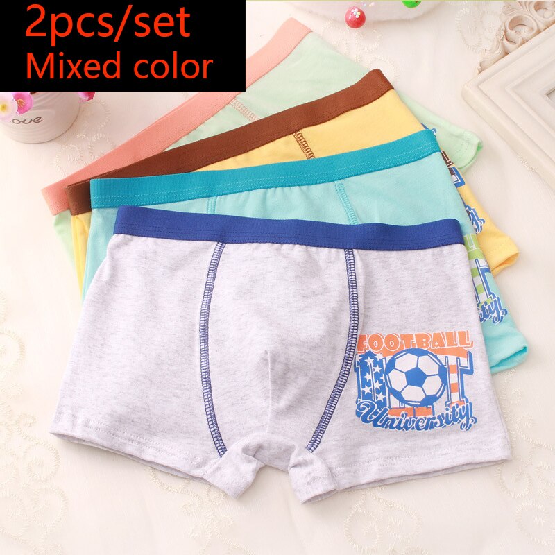 Kid Boys Boxer Underpants Panties Cozy Cartoon Underwear 2pcs/set