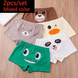 Kid Boys Boxer Underpants Panties Cozy Cartoon Underwear 2pcs/set