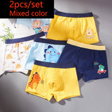 Kid Boys Boxer Underpants Panties Cozy Cartoon Underwear 2pcs/set