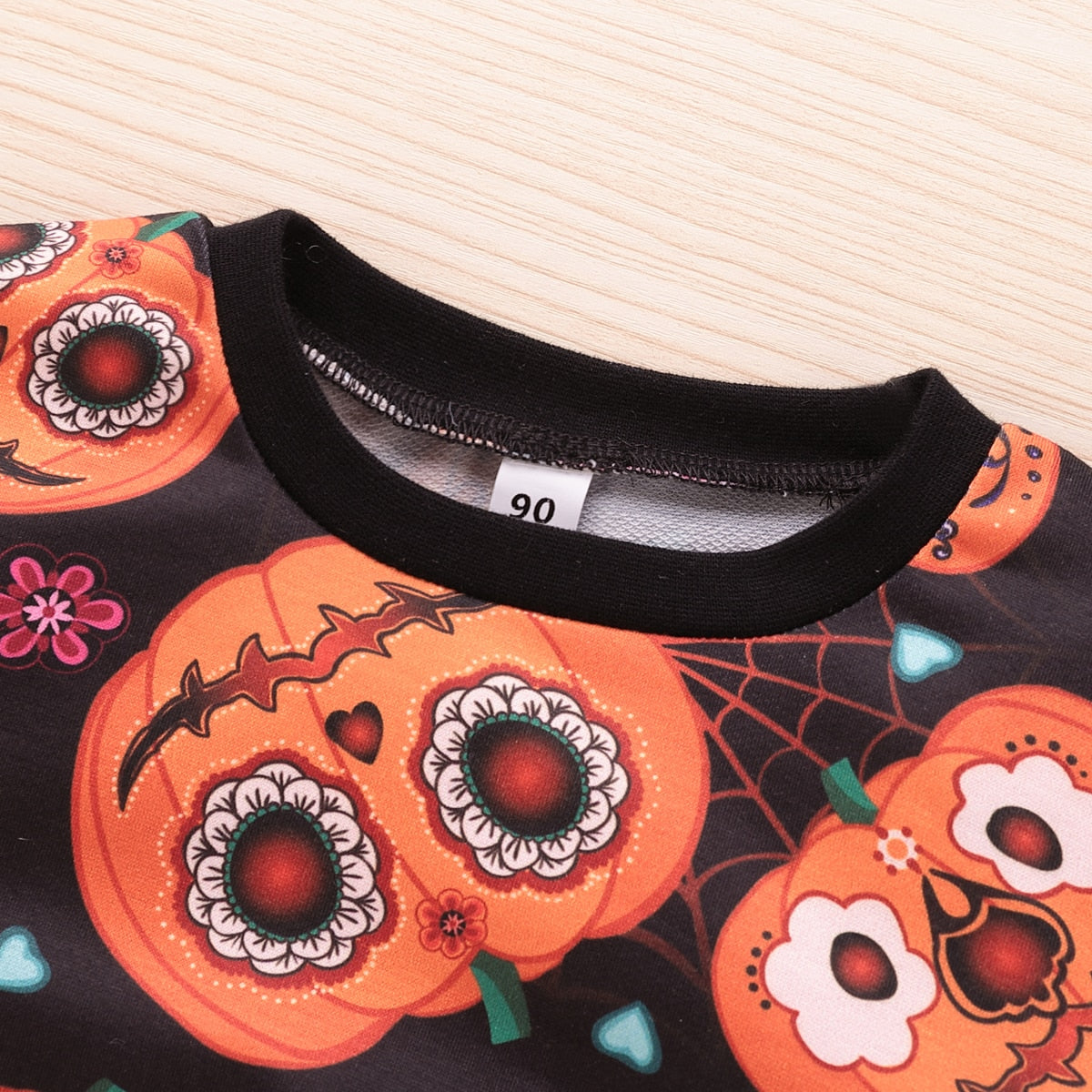 Kids Boy Shirt Long Sleeve Autumn Halloween Pumpkin Sweatshirt 2-7 Years