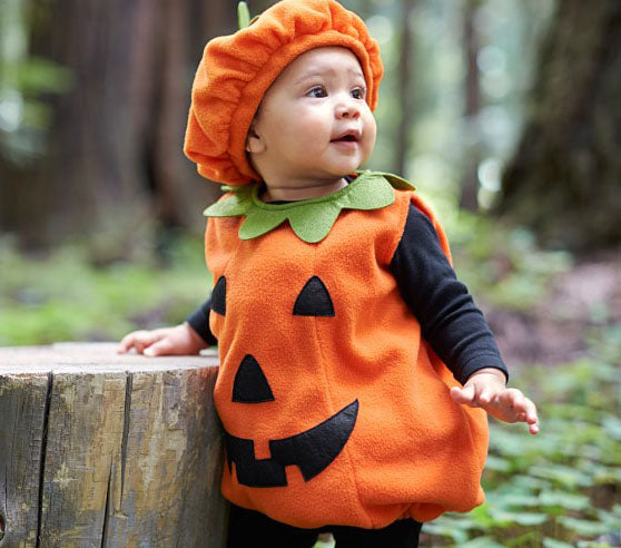 0-3T Halloween Toddler Baby Girl Pumpkin Print Sleeveless Rompers