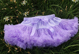 Girls Fluffy Chiffon Solid Colors Tutu Christmas Dance Skirt  2-10 Years