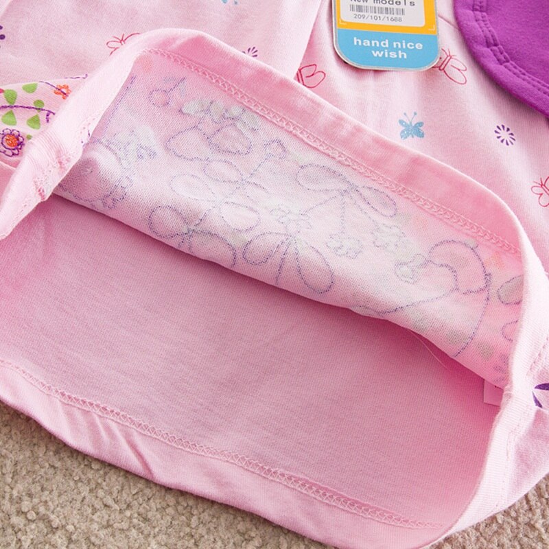 Girls Long Sleeve T-shirt Flower Tees Heart Appliques 2-8 Years