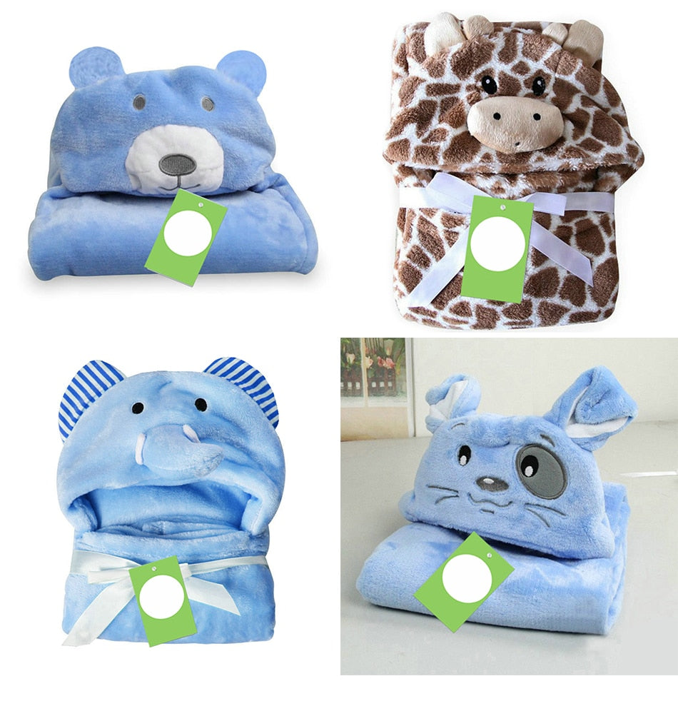 Baby Bath Towel Bathrobe Hooded Towels Lovely  Animal Cape - honeylives