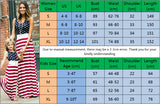 Family Matching Mother and Daughter Stripe Sleeveless Casual Dresses