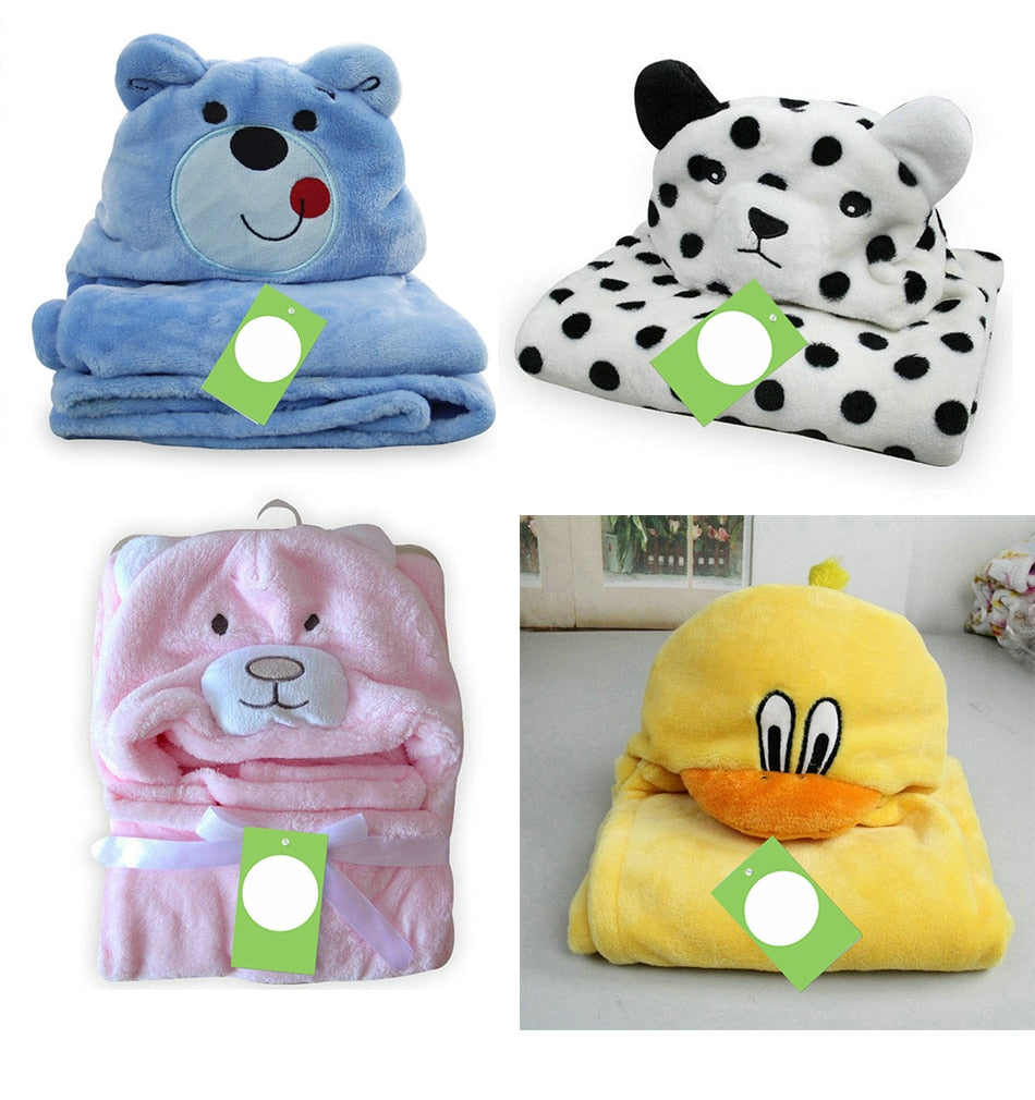 Baby Bath Towel Bathrobe Hooded Towels Lovely  Animal Cape - honeylives