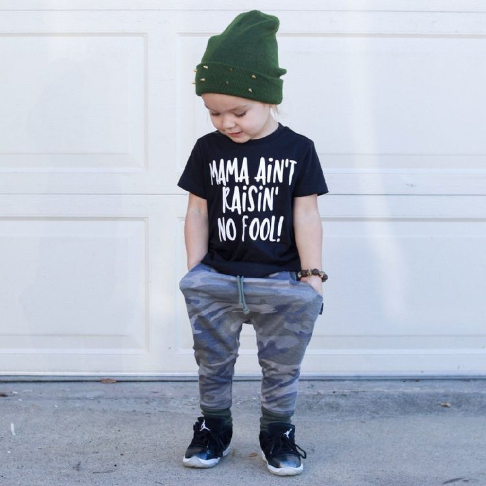 Kid Baby Boy Camouflage Summer Tracksuit Outfit 2 Pcs Sets