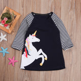 Baby Girl Dress Long Sleeve Shirt Casual Autumn Dresses 1-7Y