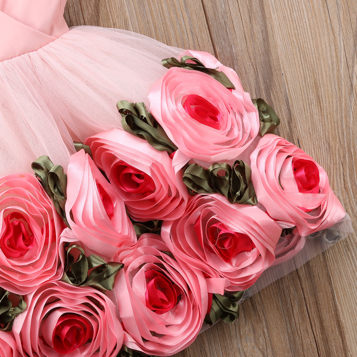 Toddler Kid Girls Flower Birthday Princess Rose Wedding Bridesmaid Dress 2-8T - honeylives