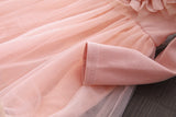 Girl Petal Mesh Tutu Spring Autumn Flower Dresses 1-8 Years