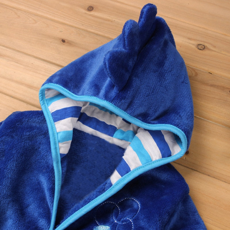 Winter Boy Girl Cartoon Robe Bathrobe Sleepwear Pajamas