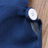 Kid Baby Girl Denim Strap Bib Pants Jumpsuit Playsuit