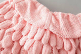 Girl Cardigan Autumn Knitting Wool Bat Sleeve Sweater 2-6Y