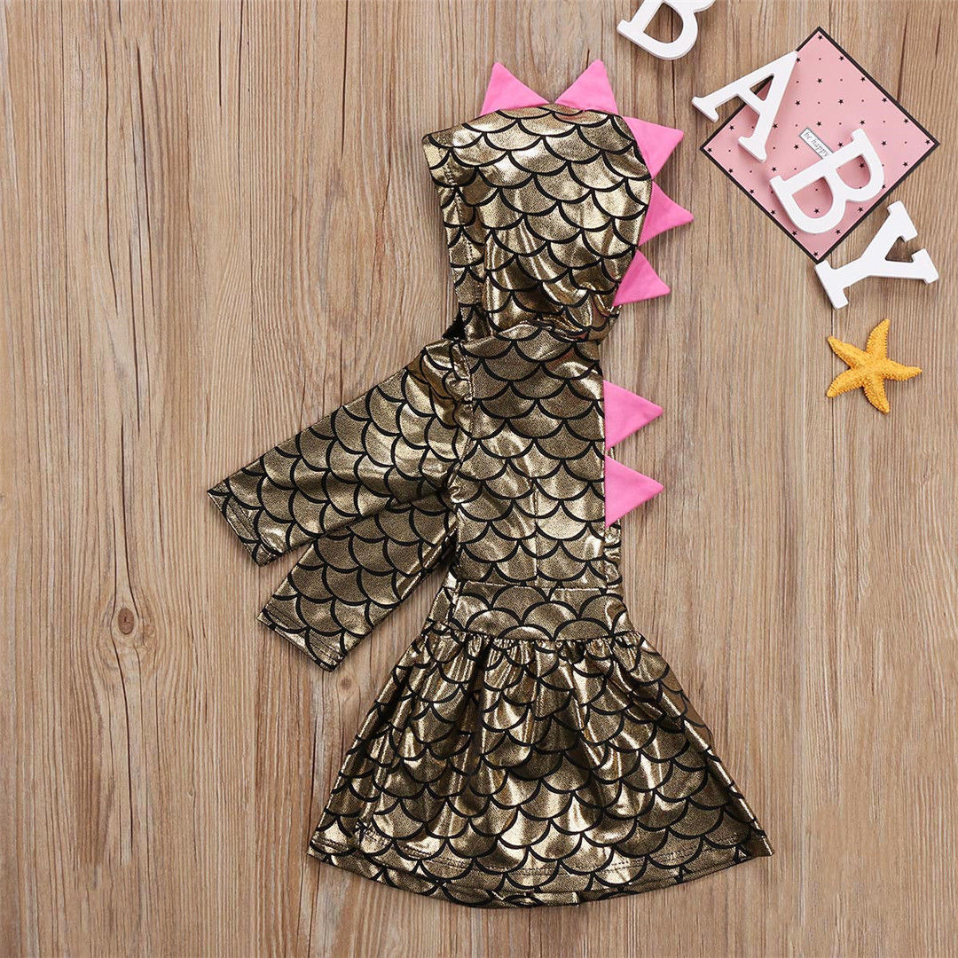 Kid Baby Girl Dinosaur Pageant Party Dresses