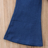 Kid Baby Girl Denim Strap Bib Pants Jumpsuit Playsuit