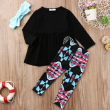 Kids Baby Girl Casual Long Sleeve Outfits 3 Pcs 2-7 Years