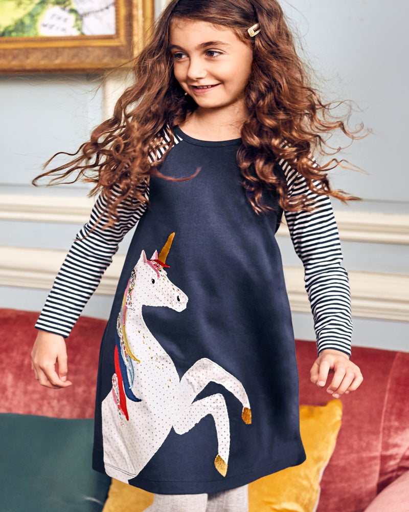 Baby Girl Dress Long Sleeve Shirt Casual Autumn Dresses 1-7Y