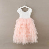 Flower Girl Princess Dress Eyelash Lace Birthday Fluffy Tulle Wedding Party Dress - honeylives