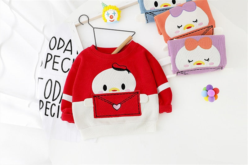 Toddler Baby Girls Boys Cartoon Long Sleeve 2 Pcs Outfits Sets