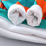 Baby Girl Boy Autumn Warm Suits Plush Stripe Smiley Sets 2 Pcs