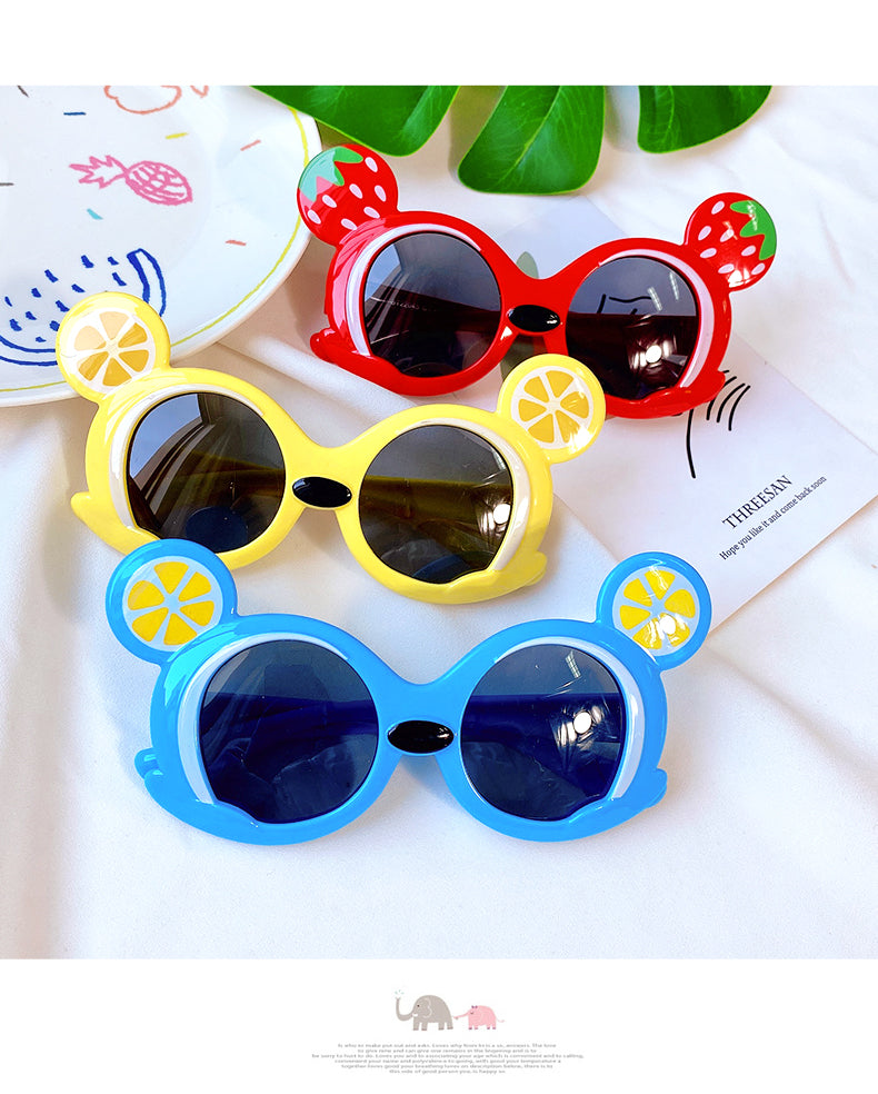 Kid Unisex Cartoon Fruit Flower Carrot Rabbit Ear Sunglasses Goggles