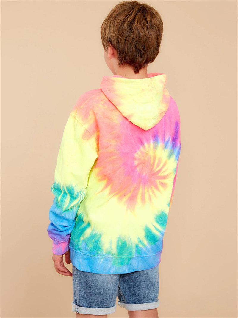 Family Matching Parent-child Autumn Tie-dye Print Hoodies