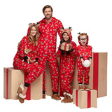 Family MatchingChristmas Pajamas Fashion Cute Hooded Jumpsuit Sleepwear
