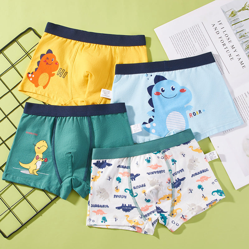 Kid Boys Cartoon Underwear Cotton Teens Briefs Soft Shorts 4 Lots