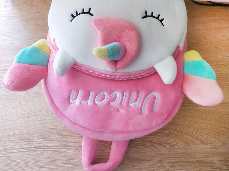 Baby Girls 3D Unicorn Backpacks Cute Plush School Bags