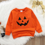 1-6T Halloween Cartoon Print Kids Baby Boys Autumn Winter Sweatshirts