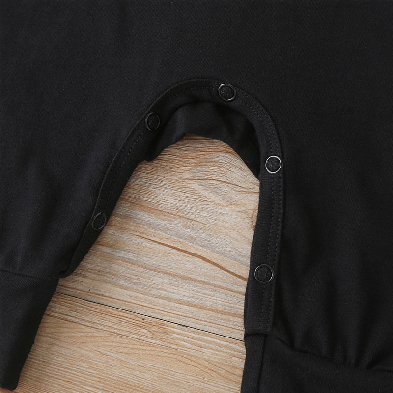 0-24M Halloween Newborn Baby Boys Black Batwing Sleeve Romper