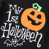 0-24M Halloween Newborn Baby Boys Black Batwing Sleeve Romper