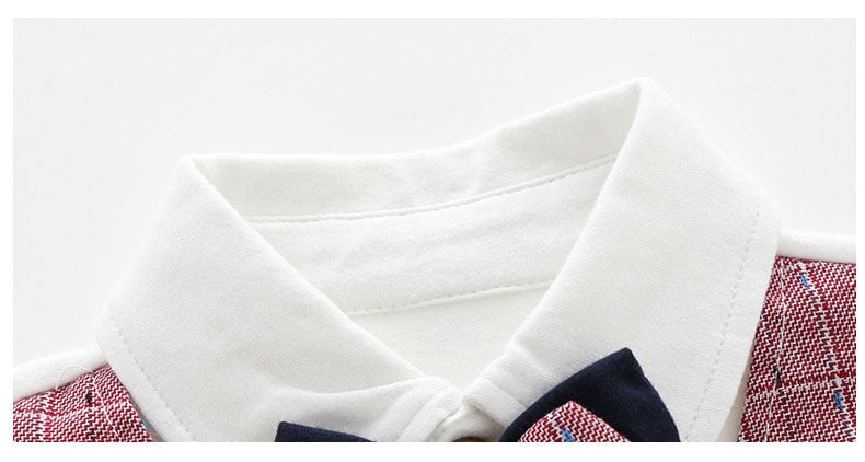 Autumnn Boy Gentleman Romper Cotton Jumpsuit Baptism Clothes