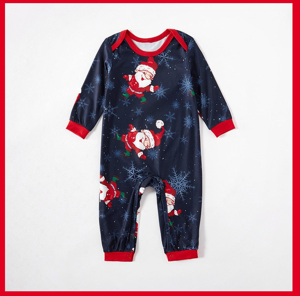 Fashion Family Matching Christmas Pajamas New Year Mom Daughter Daddy Baby