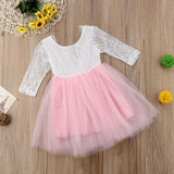 Summer Kids Little Girls Princess Baby Girl  Flower Lace Tutu Dress 1-6 Years - honeylives