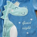 Autumn Baby Dinosaur Fleece Jumpsuit Cute Baby Rompers